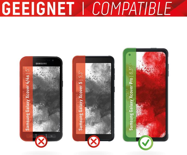Actual product image Displex Real Glass, 2D Panzerglas (1 Piece, Samsung Galaxy Xcover Pro)