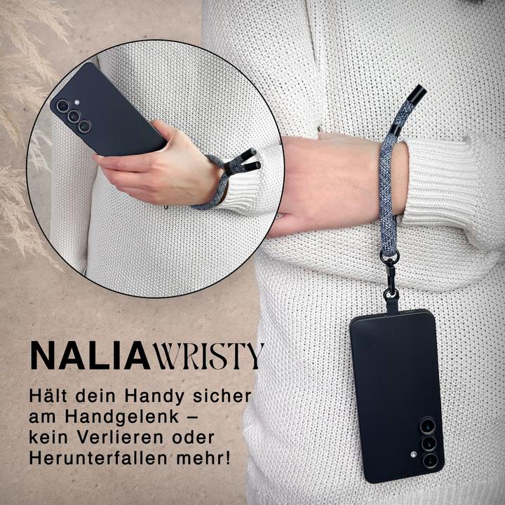 Produktbild Nalia Wristy Lanyard Handykette – Universal Trageband für Smartphones – Verstellbar, Soft & Elastisch