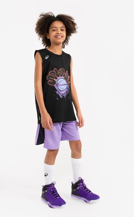 Immagine prodotto Kipsta Kids' Sleeveless Basketball Jersey TS500 Fast - Black (10, 11, 12)