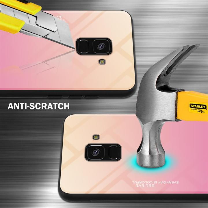 Actual product image Cadorabo TPU 2 colors glass cover (Samsung Galaxy A8 (2018))