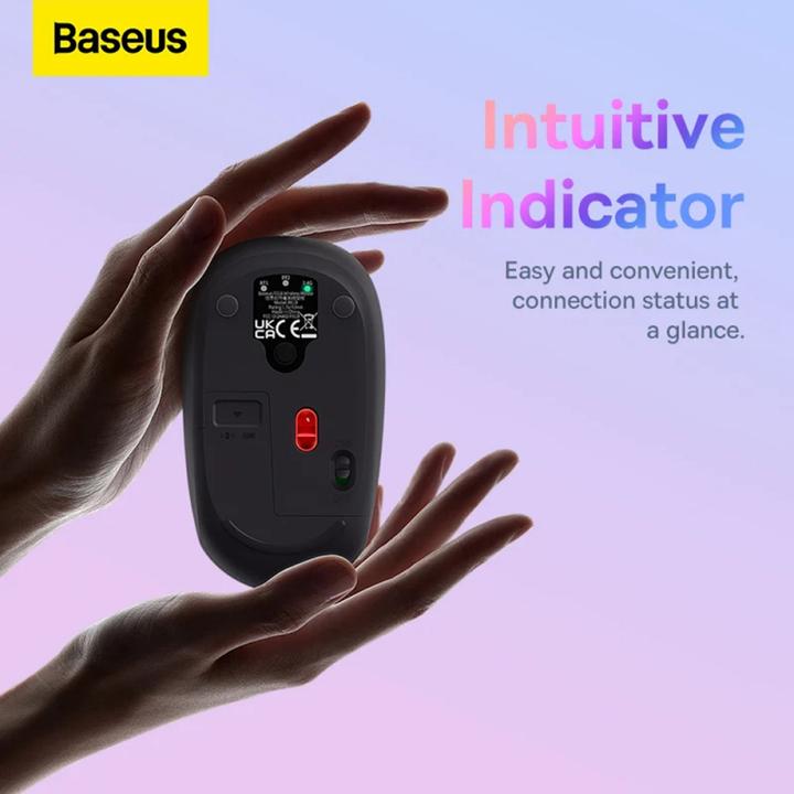 Produktbild Baseus Kabellose Maus F01B Tri-Mode 2,4 G BT 5,0 1600 DPI (frostiges Grau) (Kabellos)