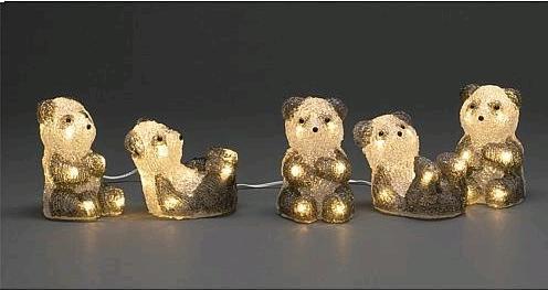 Actual product image Konstsmide Acrylic figure LED panda bears