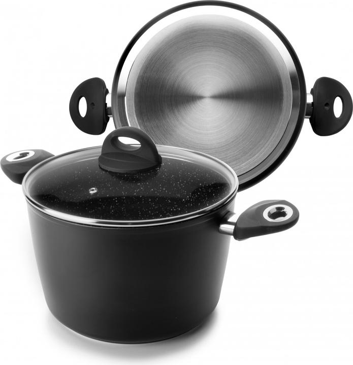 Produktbild Ibili Kasserolle hoch mit Deckel Natura 24 cm Für schonendes und gesundes Kochen geeignet (24 cm, Stielkasserolle)