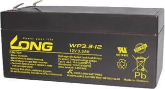 Actual product image Long WP3.3-12 WP3.3-12 Lead-acid battery 12 V 3.3 Ah lead-fleece (AGM) (W x H x D) 134 x 6 (12 V, 3300 mAh)