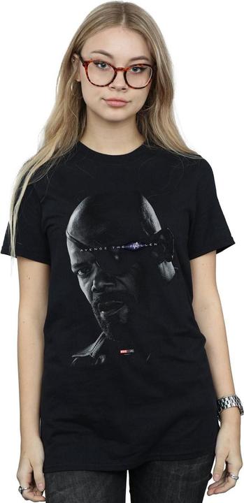 Immagine prodotto Avengers Endgame Avenge The Fallen Nick Fury Maglietta Ampia Donna (M)