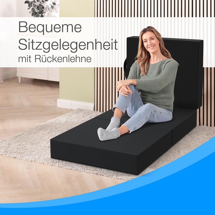 Image du produit Bestschlaf Klappmatratze, 3-teilige Faltmatratze, Reisebett, Gästematratze (75 x 195 cm, Noyau de mousse)