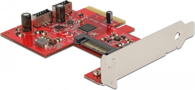 Produktbild Delock PCI Express Karte zu 2 x intern USB 3.2 Gen 2 Key A 20 Pin Buchse
