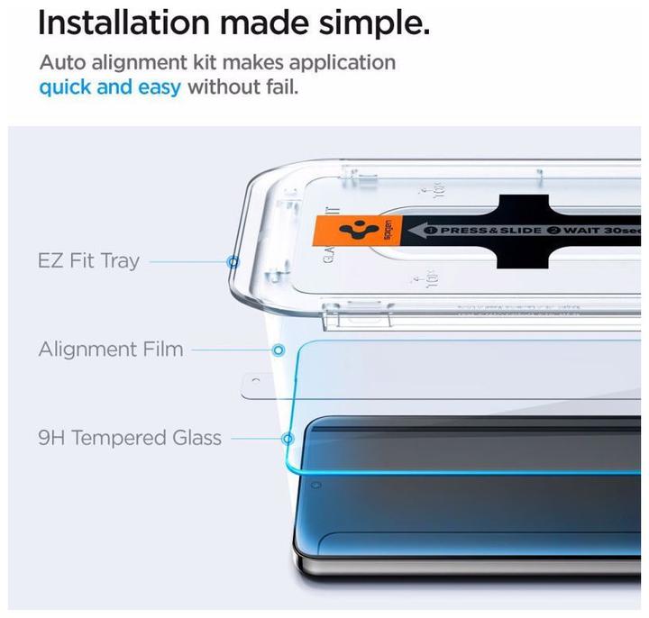 Immagine prodotto Spigen Glas.TR Sam S24+ S926 "EZ FIT" 2szt. szkło hartowane AGL07432 (2 Pezzo/i, Samsung Galaxy S25+, Samsung Galaxy S24+)