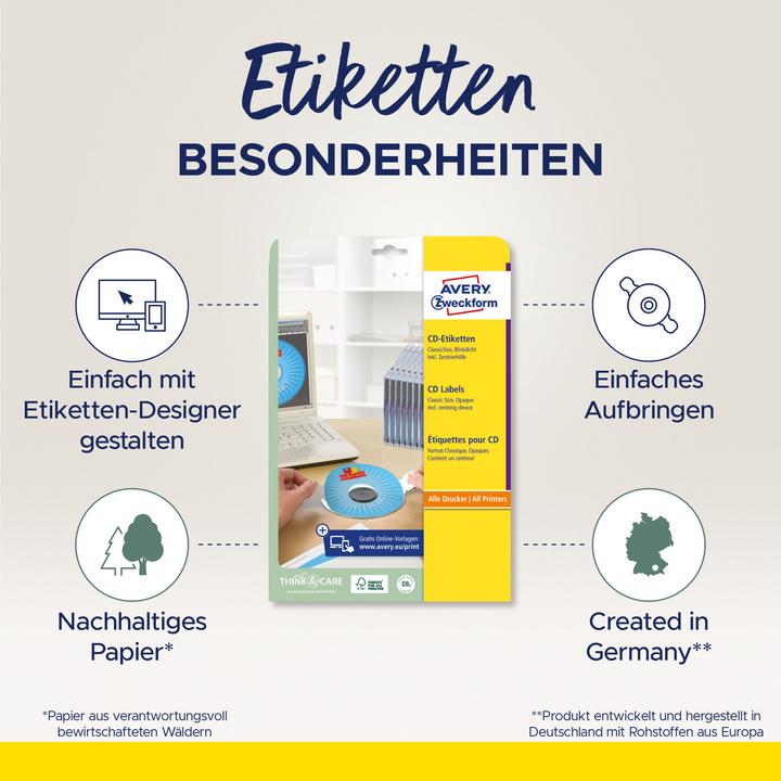 Produktbild Avery CD-Etiketten