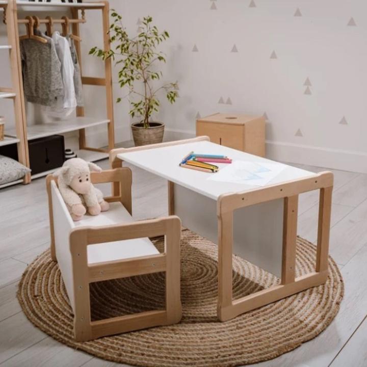 Immagine prodotto Activity Board Regalo per un bambino. Mobili Waldorf - set per la camera dei bambini con due panchine (Poltrona per bambini)