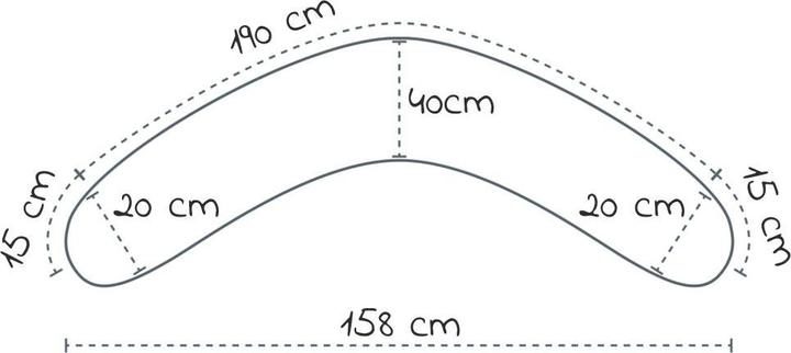Produktbild Theraline Stillkissen "Das Original" mit Polyester Hohlfaser Füllung inkl. Bezug 190 cm (190 cm)