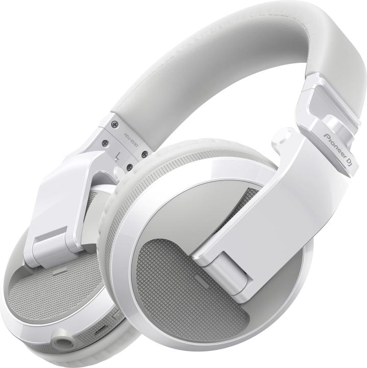 Pioneer DJ HDJ-X5BT-W, Casque d'écoute DJ avec fonctionnalité BT, blanc (pas de réduction du bruit, 20 h, Sans fil)
