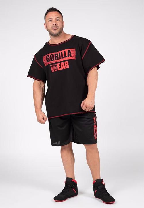 Produktbild Gorilla Wear Wallace Mesh Shorts Schwarz/Rot (S/M)