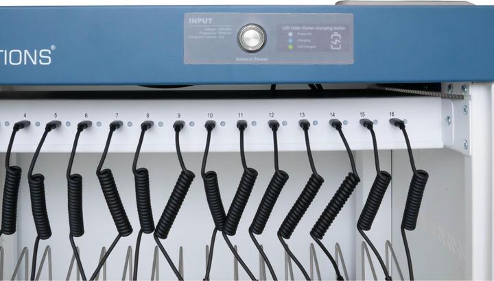 Actual product image Good Connections GC charging trolley for 32 devices, USB-C, 18W per port, PD 3.0, QC 3.0, white/blue (700 W)