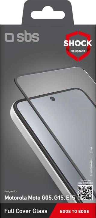 Image du produit SBS Glas Displayschutz Full Cover für Motorola G05/G15/E15 (1 pièce(s), Motorola Moto G51 5G)
