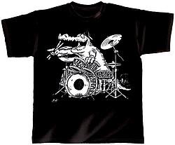 Rock You T-Shirt schwarz Kroko Power M (M)