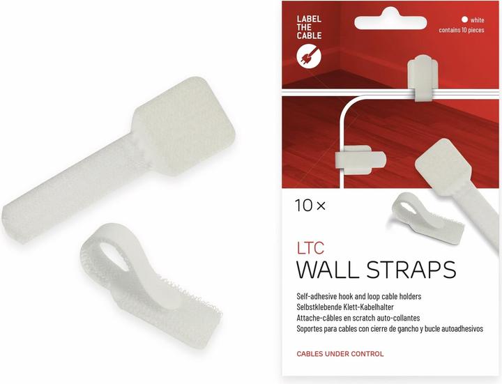 Produktbild Label-the-cable Klettkabelhalter selbstklebende (Klettkabelbinder, 90 mm, 10 Stk.)