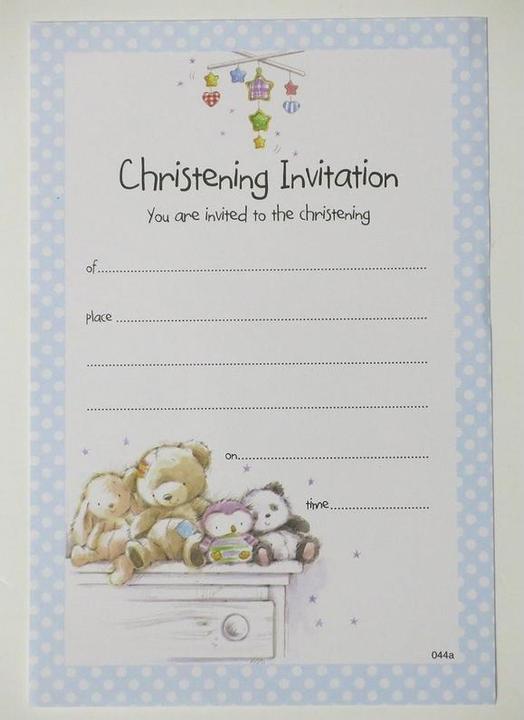 Immagine prodotto Generic Inviti al battesimo con orsetto (confezione da 20) (20 pz.)