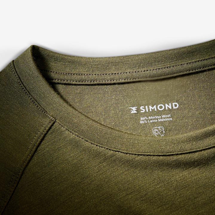 Image du produit Forclaz T-shirt manches longues en laine mérinos homme, Merino Resist vert (S)