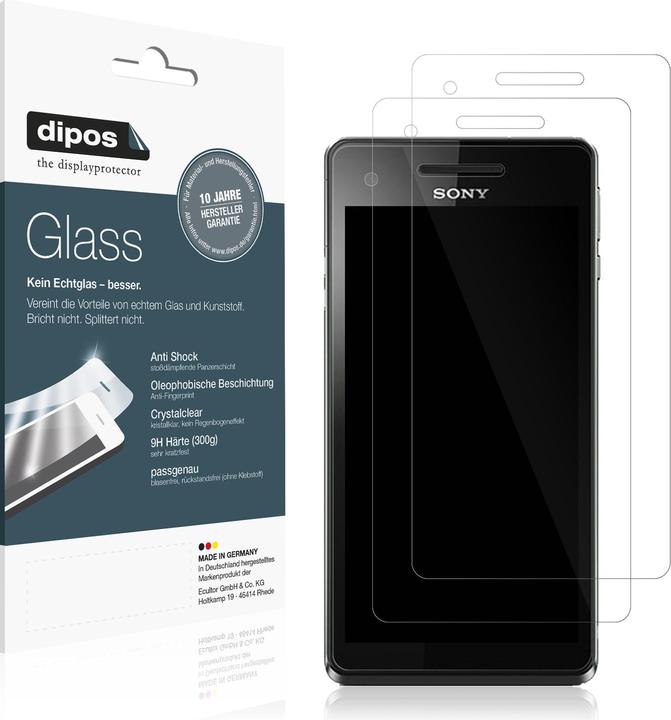 Actual product image Dipos Screen Protector Anti-Shock (2 Piece, Sony Xperia V)