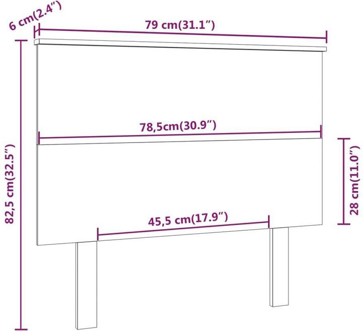 Actual product image VidaXL Farkas (79 x 6 x 82.5 cm)