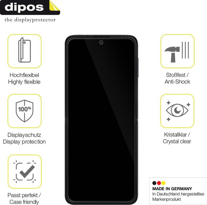 Produktbild Dipos Displayschutzfolie Full-Cover 3D (2 Stück, Samsung Galaxy Z Flip5)