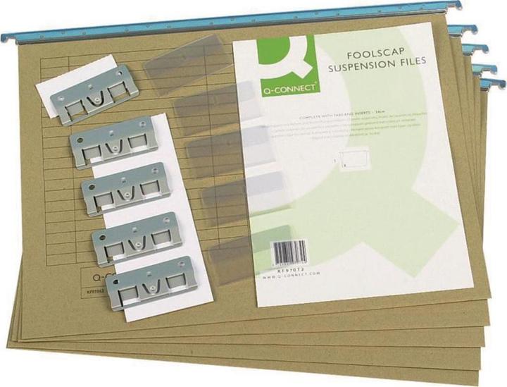Q-Connect Suspension files olive green set of 5 (A4, 1 x)