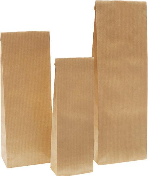Actual product image kaiserkraft Box bottom bag, made of kraft paper, parchment substitute, LxW 250 x 80 mm, pack (500 Piece)