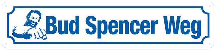 Blechschild Bud Spencer Weg (46 x 10 cm)