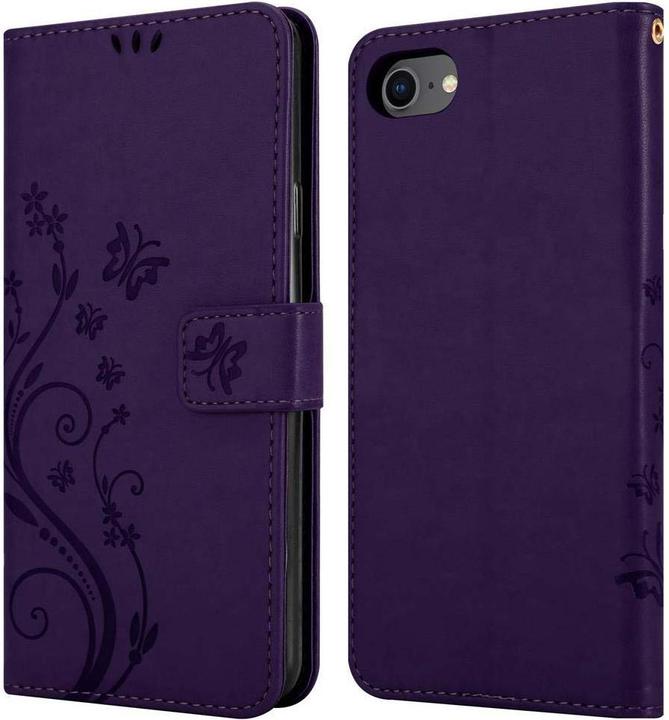 Actual product image Cadorabo Flower Book Cover (Apple iPhone 7, Apple iPhone 8, Apple iPhone SE (2nd Gen), Apple iPhone SE (3rd Gen))
