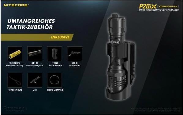 Immagine prodotto Nitecore P20iX - 4000 lumen (14 cm, 4000 lm)