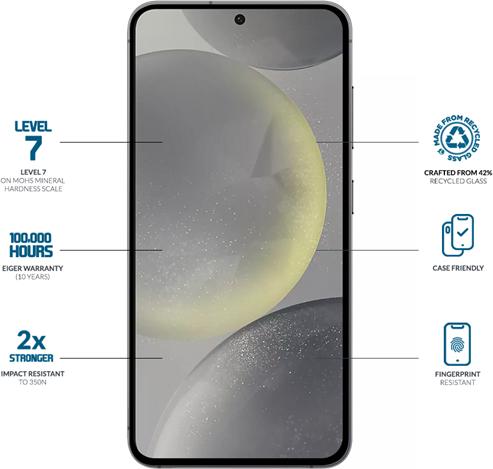 Image du produit Eiger Verre d'écran Full Screen Fit Mountain Glass Clear Edge (1 pièce(s), Samsung Galaxy S24 FE)