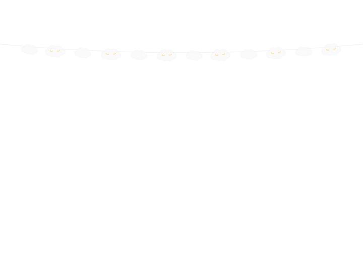 Actual product image Partydeco Garland clouds 145 x 5.5 cm, White