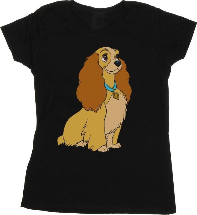Actual product image Disney Womens/Ladies Lady And The Tramp Lady Spaghetti Heart Cotton T-Shirt (M)