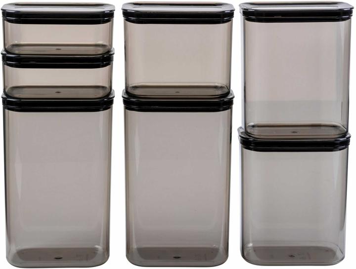 Storage container 7 pieces, black