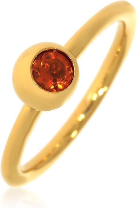 Produktbild Xen Ring mit 4 mm Madeira Citrin ca. 0,30 ct. gelbvergoldet (58, 925 Silber)