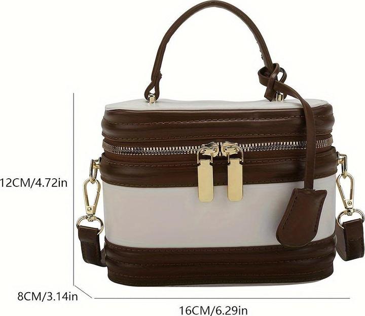 Image du produit Only-Bags.Store Elegante Messenger Bag, verstellbarer Riemen, Reissverschluss, Polyester gefüttert, Randfarbe