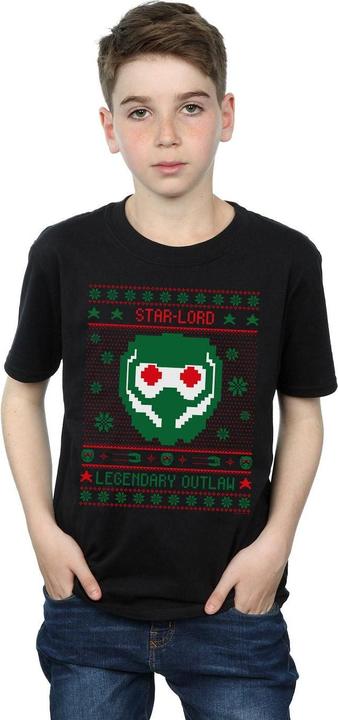 Actual product image Boys Guardians Of The Galaxy Vol. 2 Star Lord Fair Isle T-Shirt (152, 158)