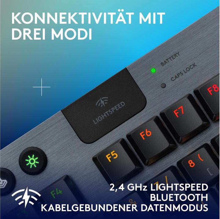 Actual product image Logitech G G915 X Lightspeed TKL (CH, Wireless, Cable)