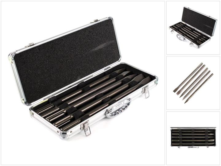 Actual product image Makita SDS Max D-40618 5-piece chisel set for SDS-MAX hammer (400 mm)