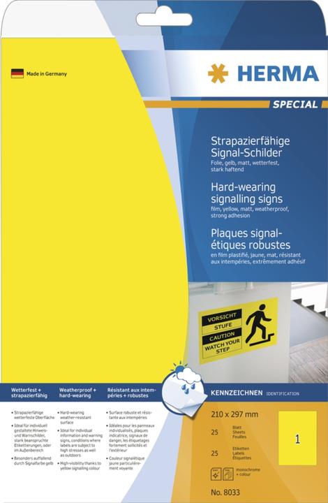 Actual product image HERMA Weatherproof labels A4