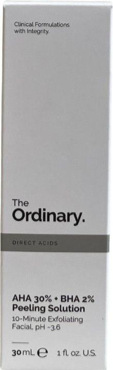 Actual product image The Ordinary AHA 30% + BHA 2% Peeling Solution (Exfoliation, 30 ml)