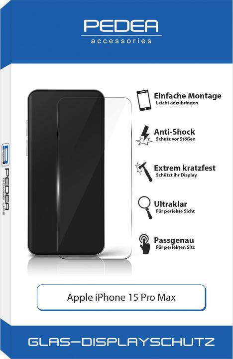 Produktbild Pedea Display-Schutzglas (1 Stück, Apple iPhone 15 Pro Max)