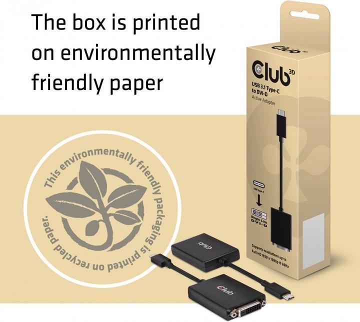 Produktbild Club 3D Aktiver USB 3.1 Typ C to (DVI, 10 cm)