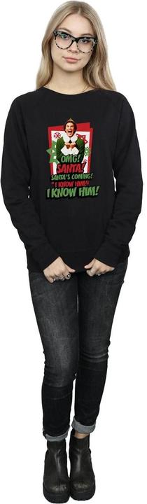 Actual product image Elf Womens/Ladies OMG Santa Sweatshirt (L)