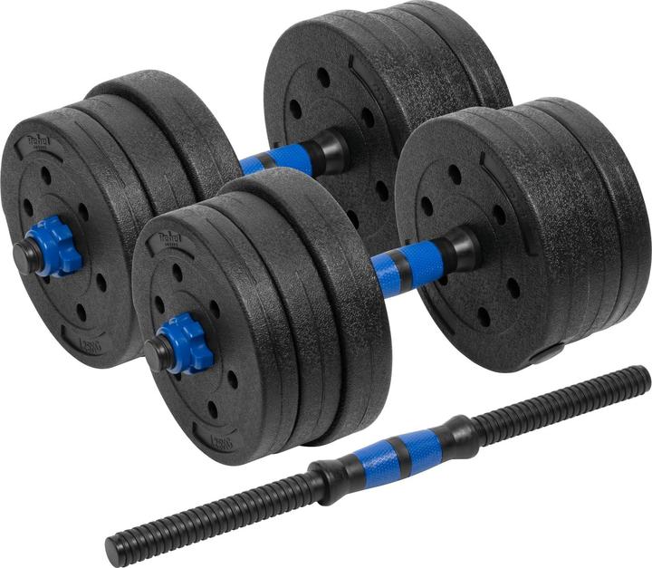 Actual product image Rebel Adjustable bitumen dumbbells with connector 2x10kg ACTIVE (2 x 10 kg)