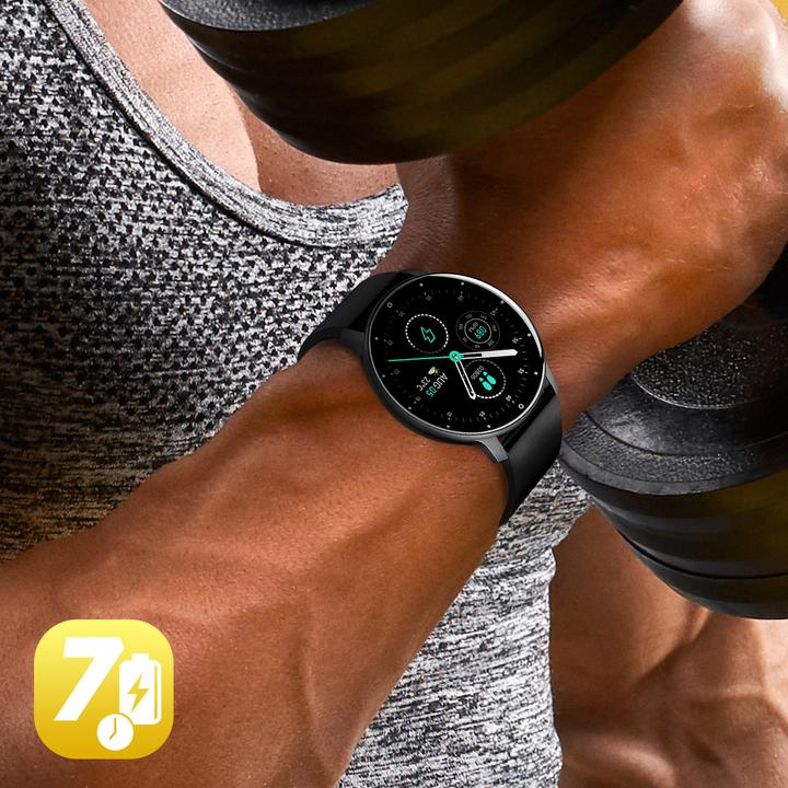 Produktbild North Edge Smartwatch mit Aktivitätstracker, Silikonarmband - Schwarz (44.70 mm)