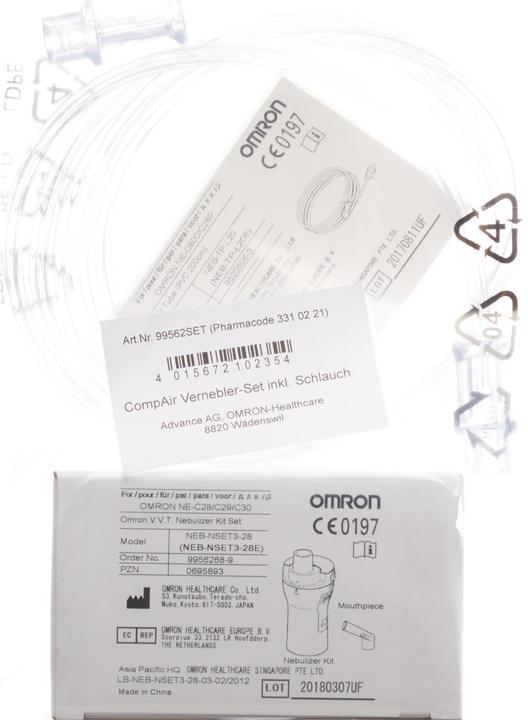 Omron Inhaler accessories Nebuliser set for CompAir inhaler