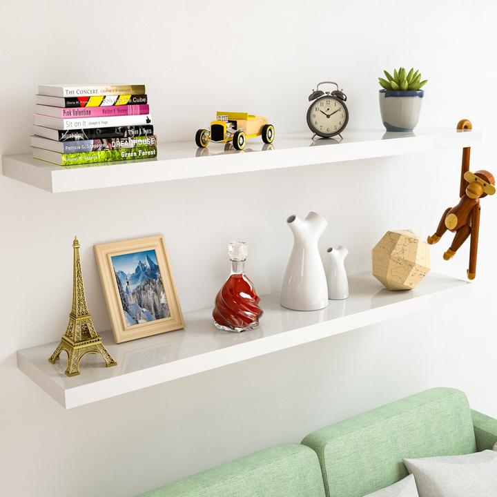 Actual product image Casaria 2x Floating Shelves (90 x 23 x 3.8 cm)