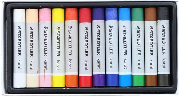 Actual product image Staedtler 2420 Oil pastel crayon cardboard box with 12 pieces, assorted (Sorted, 1 x)